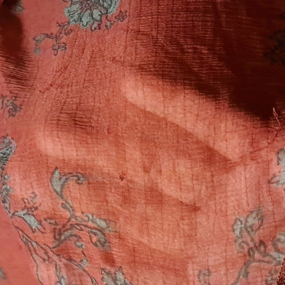 Free People Red Sunsetter Bell Sleeves Mini Dress Size M - Picture 8 of 8